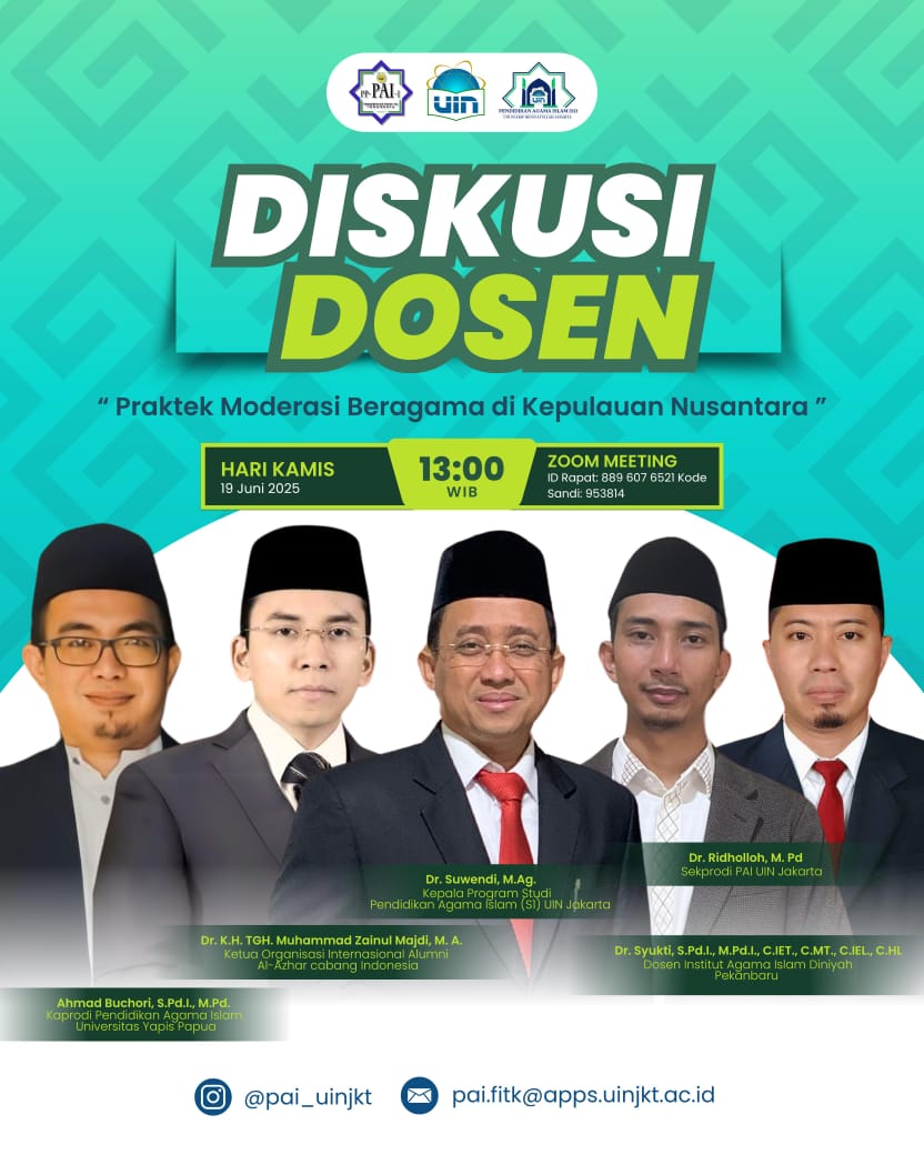 Kepala LPM IAI Diniyyah Pekanbaru, Syukri, M. Pd. I, Jadi Pemateri dalam Diskusi Dosen yang Digelar Prodi PAI UIN Syarif Hidayatullah Jakarta